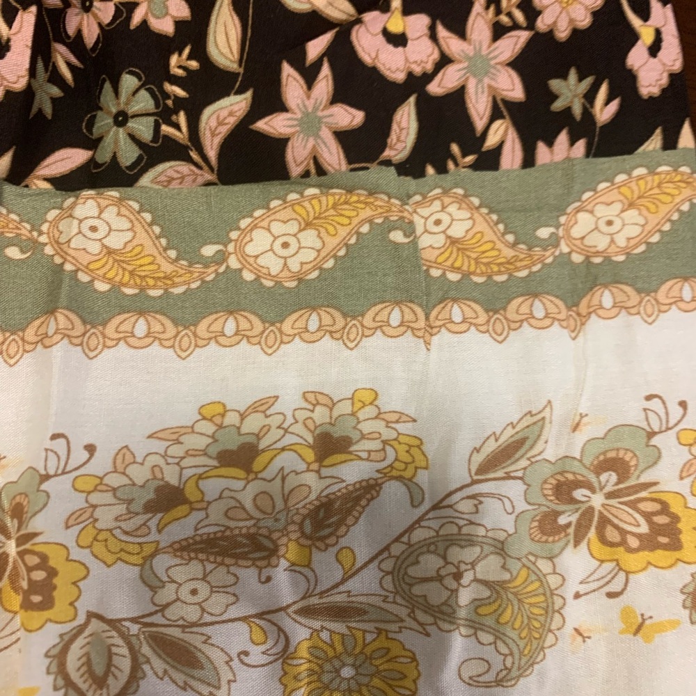 NWT Yak & Yeti Palazzo Floral Pants Size L wide Leg - Picture 4 of 6